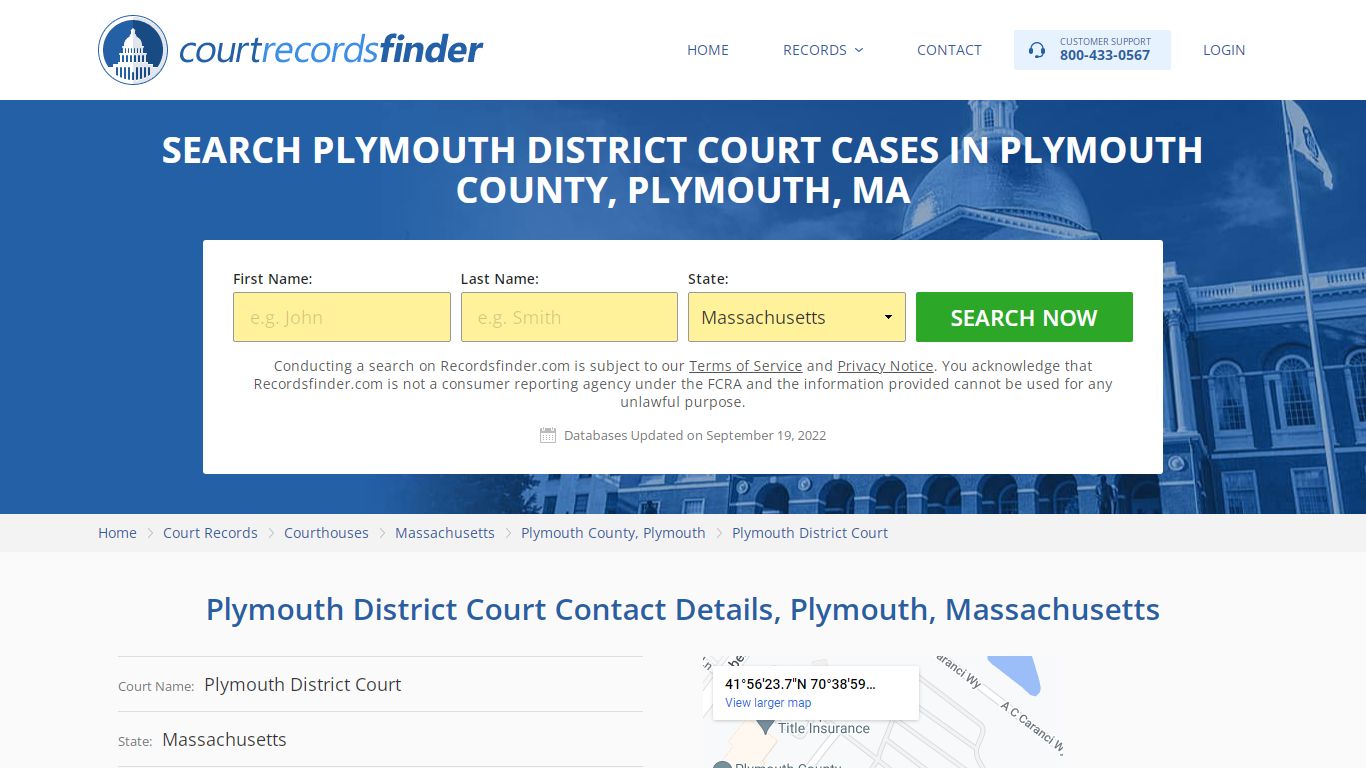 Plymouth District Court Case Search - Plymouth County, MA - RecordsFinder